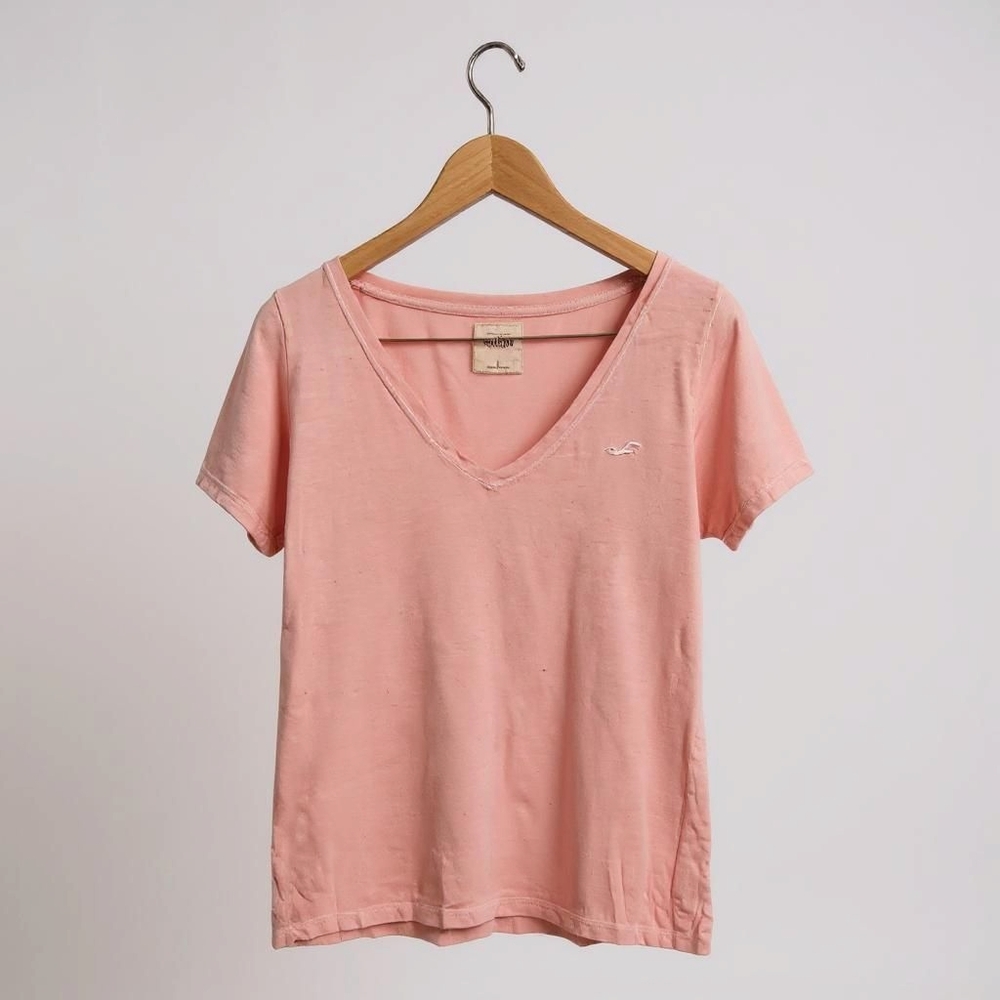 Hollister Pink Fitted Short Sleeve T-Shirt